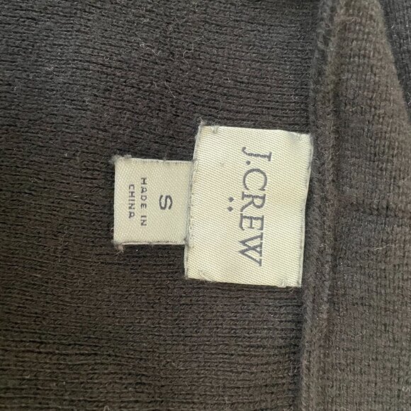 J.Crew Chelsea Blazer Sweater Open Front Patch Pocket Relaxed Fit Black‎ W Small - Picture 4 of 8